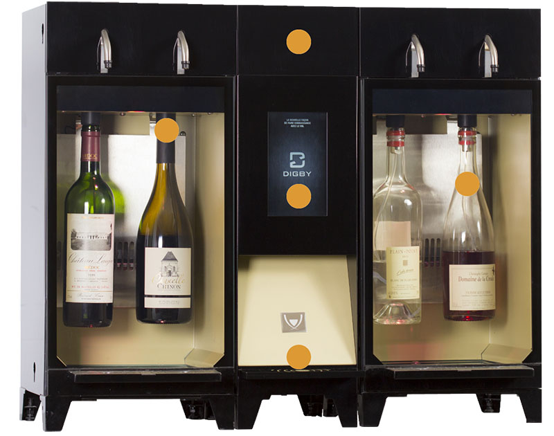 machine de vin au verre
